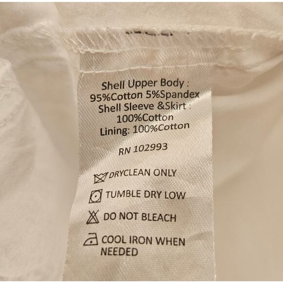 Peter Som Collective Rent the Runway White Combo Eyelet Dress Mini Sz 6 $360 - Picture 10 of 11